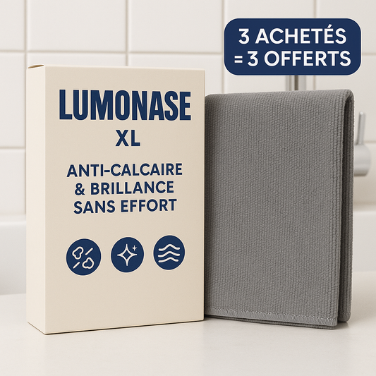 Serviette Séchage XL Lumonase - L'éclat sans effort pour votre salle de bain